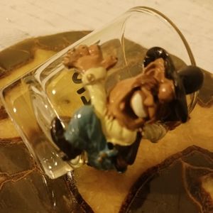 "SWIBCO" ZION..3-D MOUNTAIN MAN SHOT GLASS..souvenir